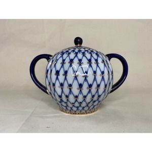 Russian Imperial Lomonosov Porcelain SUGAR Pot St.Petersburg EXCELLENT COND.